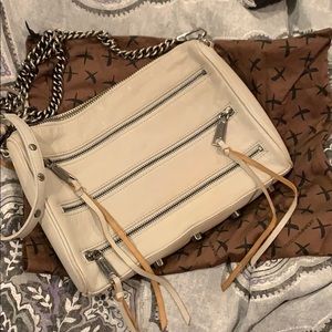 Rebecca Minkoff gray 3 zip crossbody
